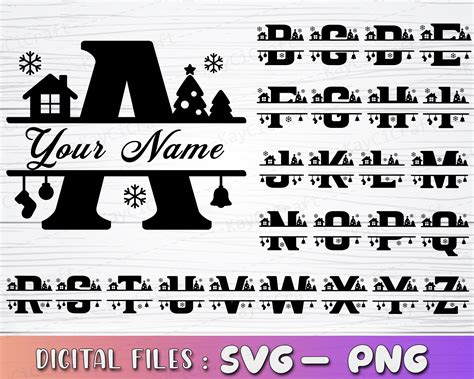 Christmas Alphabet SVG Christmas Font Svg Christmas - Etsy