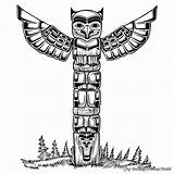 Totem Pole Coloring Pages  Free & Printable sketch template