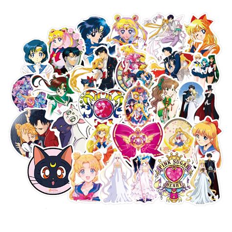 Buy Sailor Stickers Pretty Guardian Waterproof Stickers/Decals (50 pcs) of Japanese Anime ...