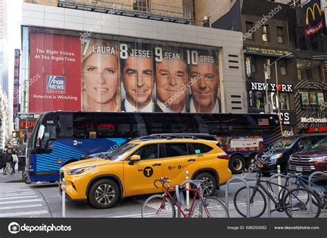 New York November 2023 Fox News Channel Billboard Posted Corner – Stock ...