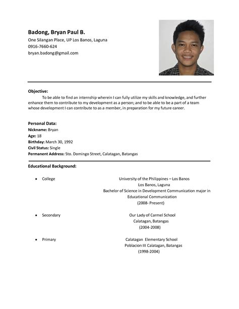 The Most Example Of A Resume Format Example Of A Resume Format - Resume Template Online | Sample ...