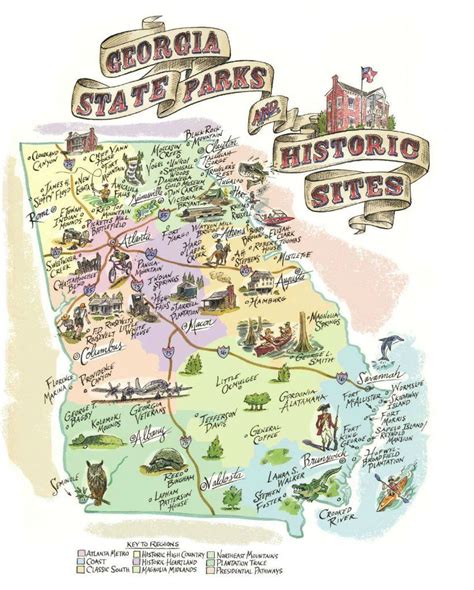 State Parks Georgia Map - Cities And Towns Map