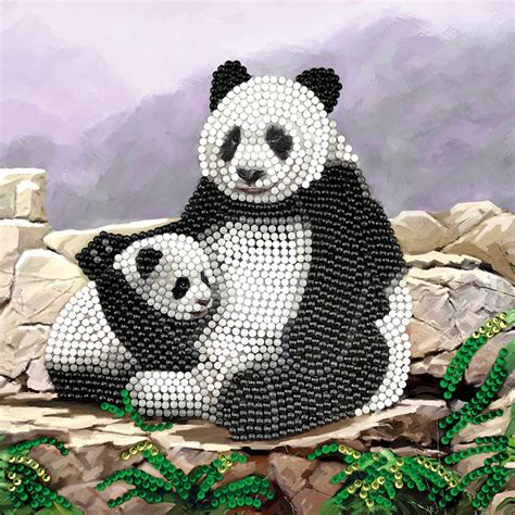 Crystal Art Card Kit - Panda | Crystal Art