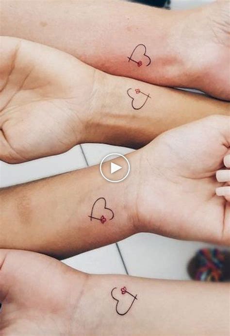 Matching Best Friends Sweet Little Heart Flowers Flower Rose Wrist Tattoo ... #Tattoos | Friend ...