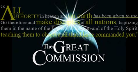 POLL: Does the Great Commission make the world here and now a better place? – Fire Breathing ...