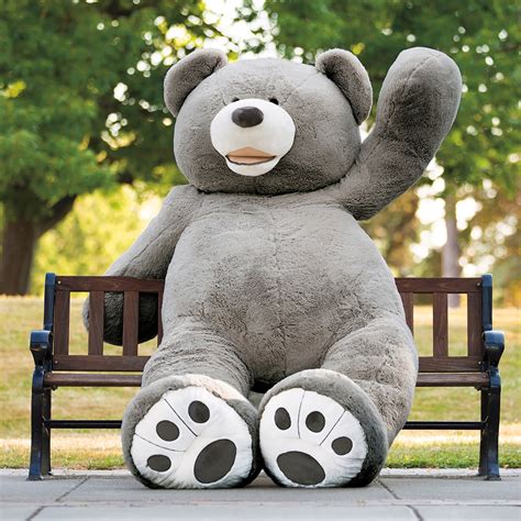 93‘’/230cm Grey Bear Plush Teddy Bear Giant Stuffed Animal toys Huge Xmas Gift | eBay