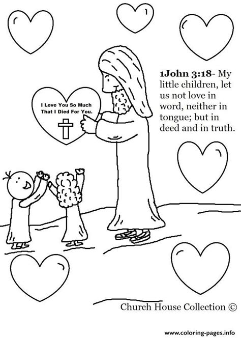 Jesus Christ Love Coloring page Printable