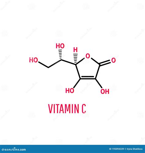 Vitamin C Chemical Formula. Vector Illustration Stock Vector - Illustration of background ...