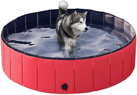 Large Foldable Dog Pool Collapsible Pool for Dog 48" Swimming Pool ...