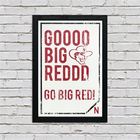 Go Big Red Nebraska Football Art Print | Nebraska cornhuskers, Football ...