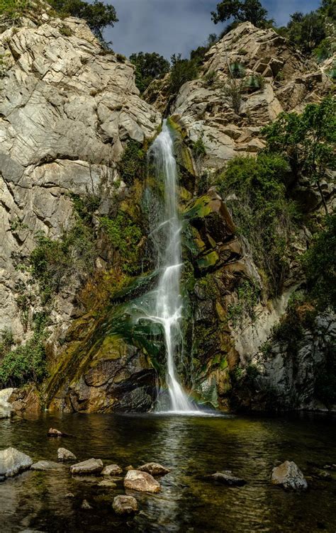 Sturtavent Falls in Angeles National Forest, California. [OC](5400x8580 ...