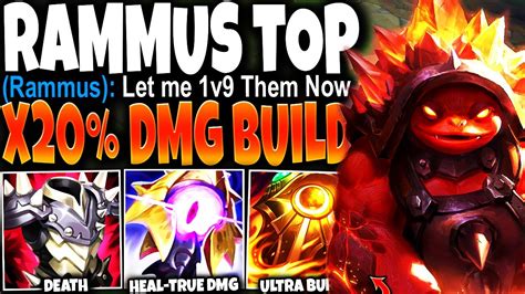 Meet the BEST Immortal RAMMUS Top Lane x20% Bonus DMG Build and ALWAYS 1v9 🔥 LoL Rammus s13 ...