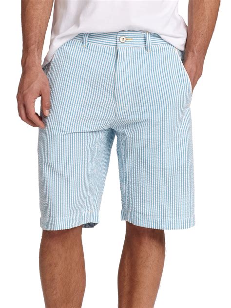 Robert graham Seersucker Bermuda Shorts in Blue for Men | Lyst