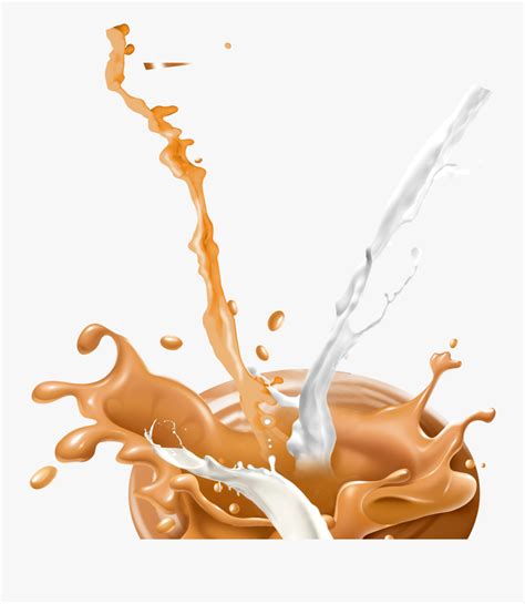 Bubble Tea Milk Tea - Milk Tea Splash Transparent Background , Free ...