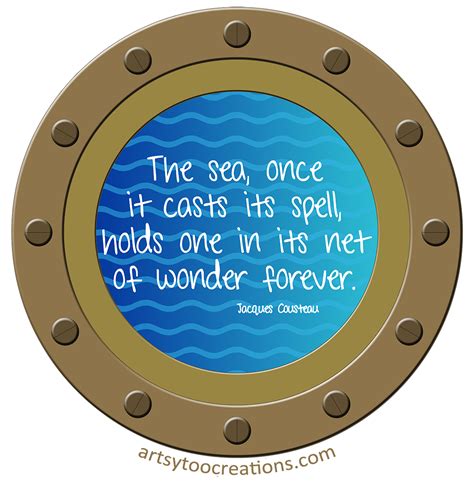 Jacques Cousteau Quote - Artsytoo Creations Inc.