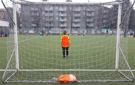 Premium Photo | Young football goalkeeper during a training game