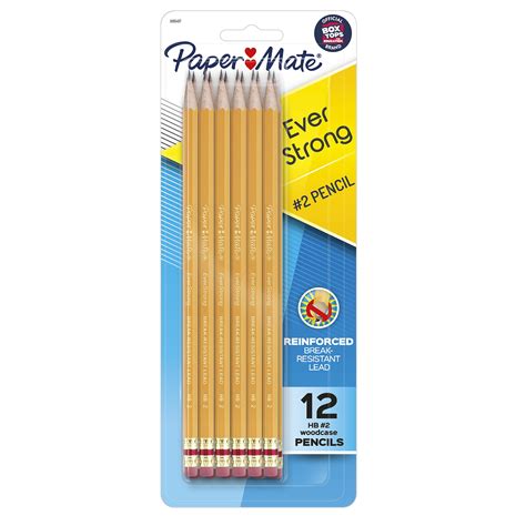 Paper Mate EverStrong #2 Pencils, Break-Resistant Lead, 12 Count ...