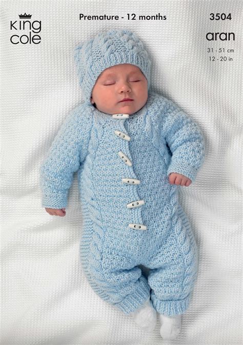 Knitted Baby Romper Suit - King Cole Baby Boy Knitting Patterns, Baby Cardigan Knitting Pattern ...