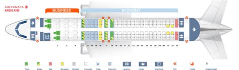 Seat map Airbus A320-200 Air Canada. Best seats in plane