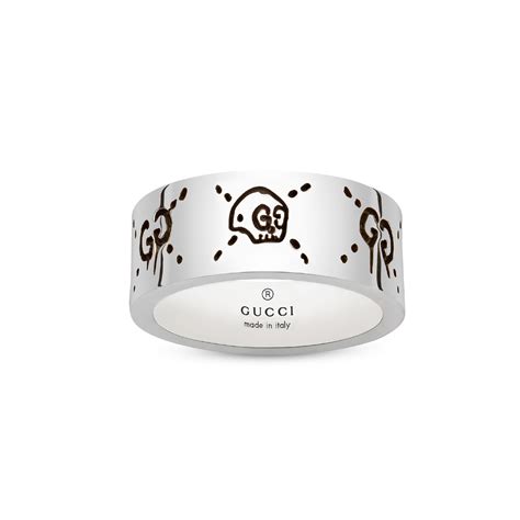 Gucci Ghost 9mm Ring In Silver YBC455318001 | Mappin and Webb