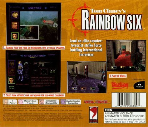 Tom Clancy's Rainbow Six (1999) PlayStation box cover art - MobyGames