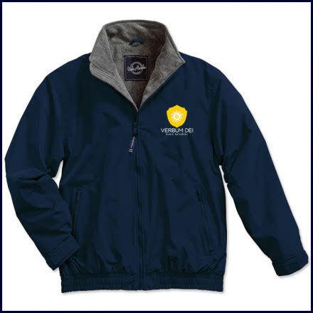 Vicki Marsha Uniforms Verbum Dei Heavy Windbreaker Jacket with Embroidered Crest Logo - Class of ...