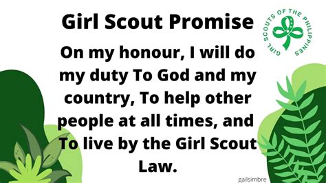 Girl Scout Promise And Law Printable Sign Instant Download, 59% OFF