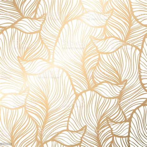 Damask Floral Pattern Royal Wallpaper Stock Illustration - Download Image Now - Gold - Metal ...