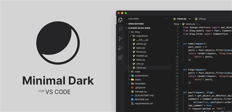 GitHub - sadra1f/minimal-dark-vscode-theme: A dark theme for Visual Studio Code