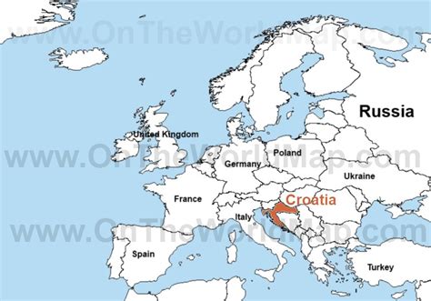 Croatia on the World Map | Croatia on the Europe Map