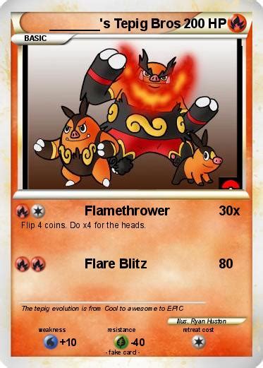 Pokémon s Tepig Bros - Flamethrower - My Pokemon Card