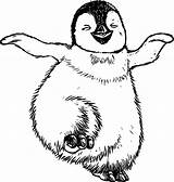 Tap Dancing Penguin Happy Feet Coloring Page  Wecoloringpagecom sketch template