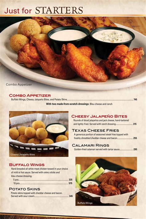 Texas Roadhouse Menu | ClickTheCity Food & Drink