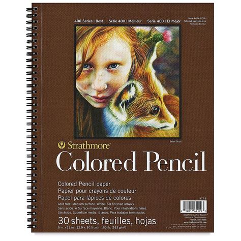 Strathmore 400 Series Colored Pencil Pad - 12" x 9", 30 Sheets, 100 lb | BLICK Art Materials ...