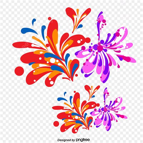 Color Material PNG Picture, Cartoon Color Splash Vector Material, Cartoon Vector, Color Vector ...