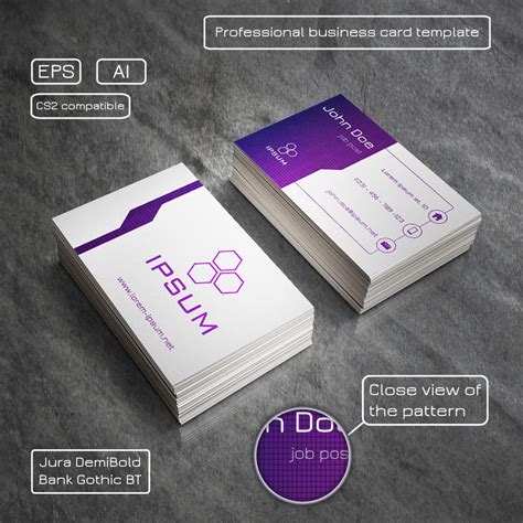 Professional business card - purple and light grey by Mischoko on DeviantArt