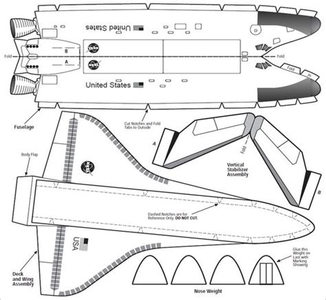 Paper Space Shuttle Model