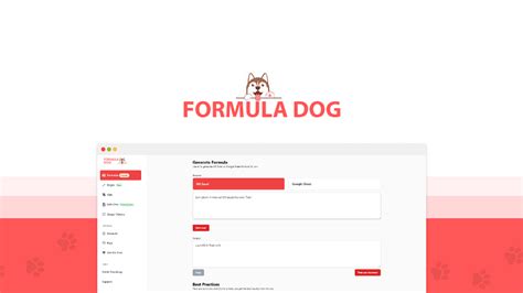 Formula.dog Review: THANKS FOR FORMULA. | AppSumo