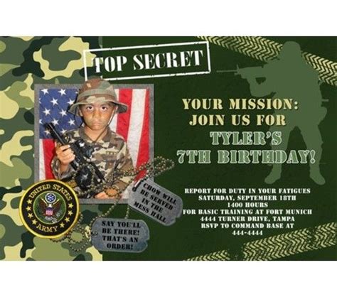 Download Army Birthday Invitations Ideas Free Online Birthday ...