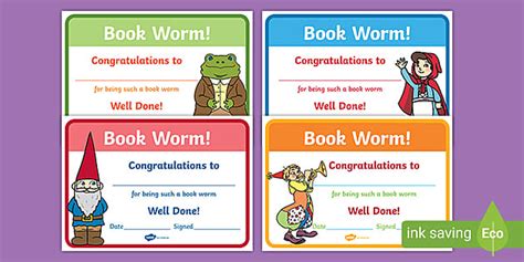 Editable Reading Award Certificates - Editable Reading Award