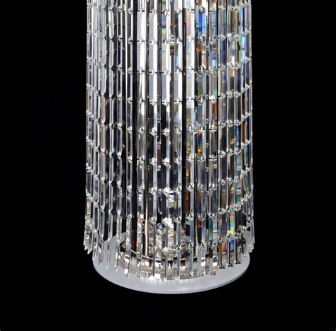 Luxury silver floor lamp "crystal tower" | Bohemian glass