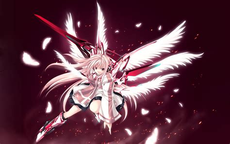 Angel Warrior: White-Haired Sword Maiden HD Wallpaper by Tateha