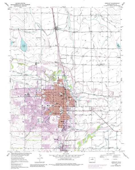 Greeley topographic map, CO - USGS Topo Quad 40104d6