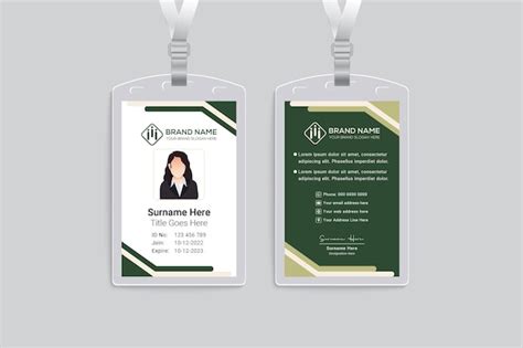 Premium Vector | Creative id card mockup