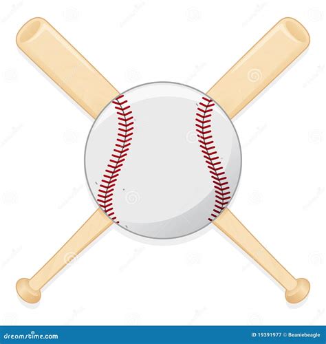 Baseball Bat And Ball stock vector. Illustration of design - 19391977