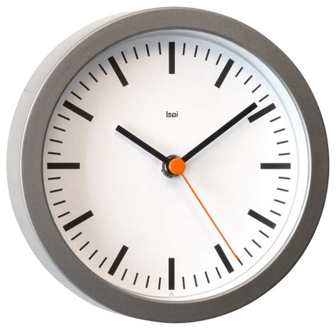 6" Studio Wall Clock Swiss Railway Black - Contemporary - Wall Clocks - by BAI DESIGN INC. | Houzz