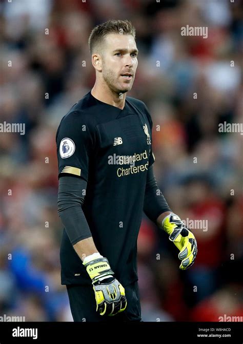 Liverpool goalkeeper Adrian during the Premier League match at Anfield, Liverpool Stock Photo ...