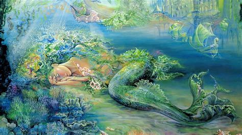 mermaid wallpaper for walls,painting,organism,art,modern art,tree (#272931) - WallpaperUse