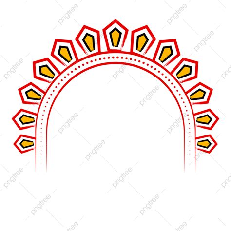 Durga Puja Modern Decorations Festival Border, Durga Puja, Decorations, Border PNG and Vector ...