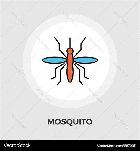 Mosquito flat icon Royalty Free Vector Image - VectorStock